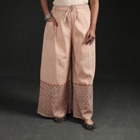 Bengal Kantha Hand Embroidered Cotton Palazzo 47