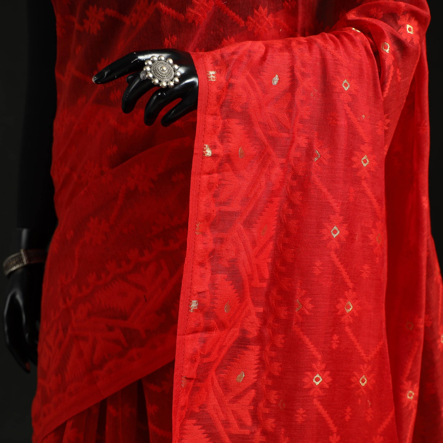 Silk Cotton Dhakai Jamdani Saree  12