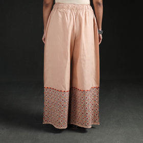 Bengal Kantha Hand Embroidered Cotton Palazzo 47