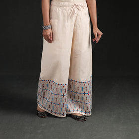 Bengal Kantha Hand Embroidered Cotton Palazzo 48