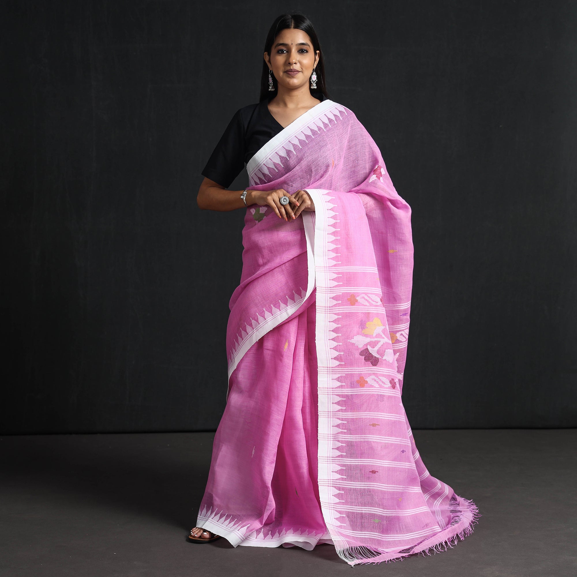 Buy Burdwan Jamdani Handwoven Cotton Sarees Online at iTokri.com l iTokri  आई.टोकरी