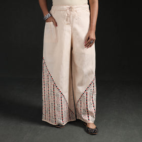 Bengal Kantha Hand Embroidered Cotton Palazzo 49