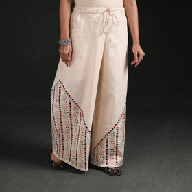 Bengal Kantha Hand Embroidered Cotton Palazzo 49