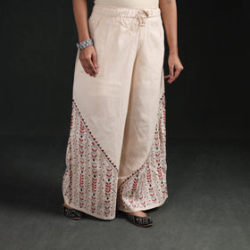Bengal Kantha Hand Embroidered Cotton Palazzo 50
