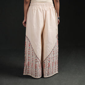 Bengal Kantha Hand Embroidered Cotton Palazzo 50