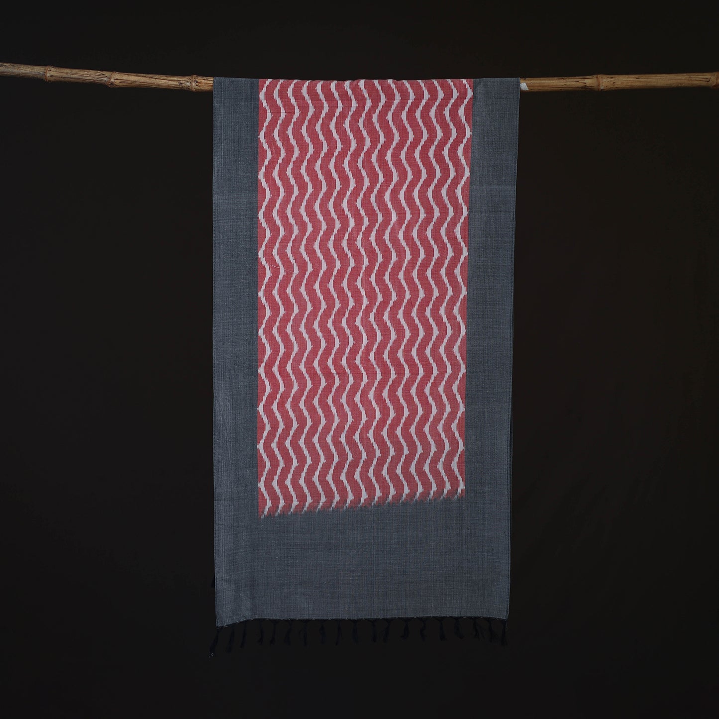 Pochampally Ikat Weave Cotton Stole 06