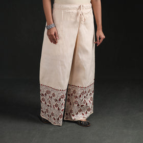 Bengal Kantha Hand Embroidered Cotton Palazzo 52