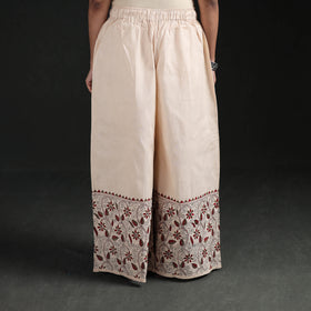 Bengal Kantha Hand Embroidered Cotton Palazzo 52