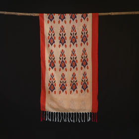 Peach - Pochampally Ikat Weave Cotton Stole 02