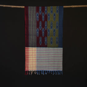 Multicolor - Pochampally Ikat Weave Cotton Stole 01