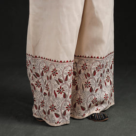 Bengal Kantha Hand Embroidered Cotton Palazzo 52