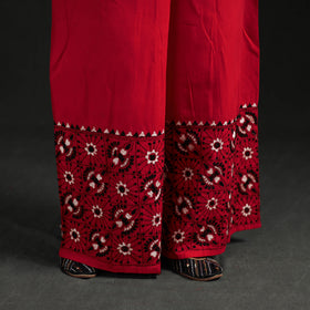Bengal Kantha Hand Embroidered Cotton Palazzo 55