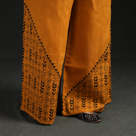Bengal Kantha Hand Embroidered Cotton Palazzo 57