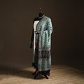 Green - Bagh Hand Block Print Natural Dyed Chanderi Silk Handloom Dupatta 04