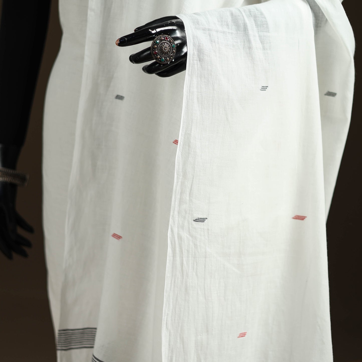 Pure Handloom Cotton Bengal Jamdani Dupatta 01