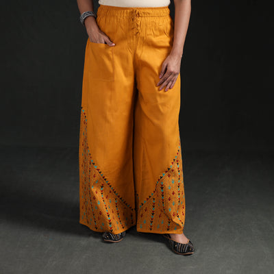 Bengal Kantha Hand Embroidered Cotton Palazzo 59