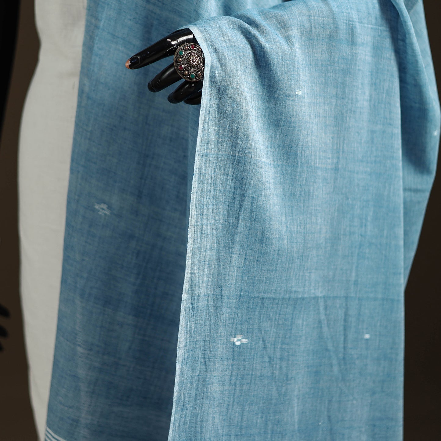 Pure Handloom Cotton Bengal Jamdani Dupatta 02