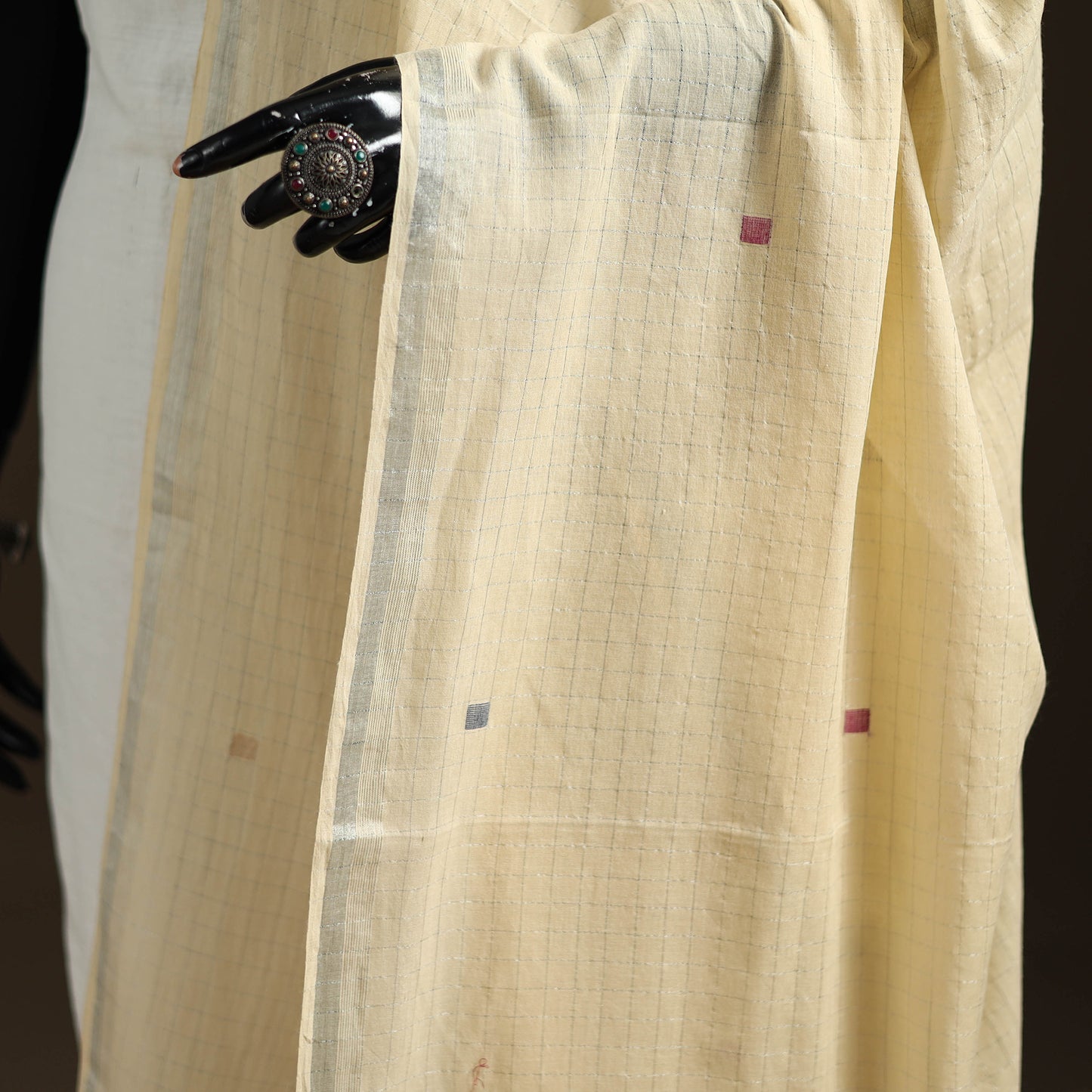 Pure Handloom Cotton Bengal Jamdani Dupatta 03