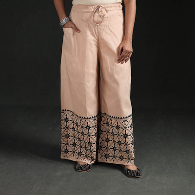 Bengal Kantha Hand Embroidered Cotton Palazzo 61