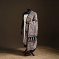 Black - Bagh Hand Block Print Natural Dyed Chanderi Silk Handloom Dupatta 08