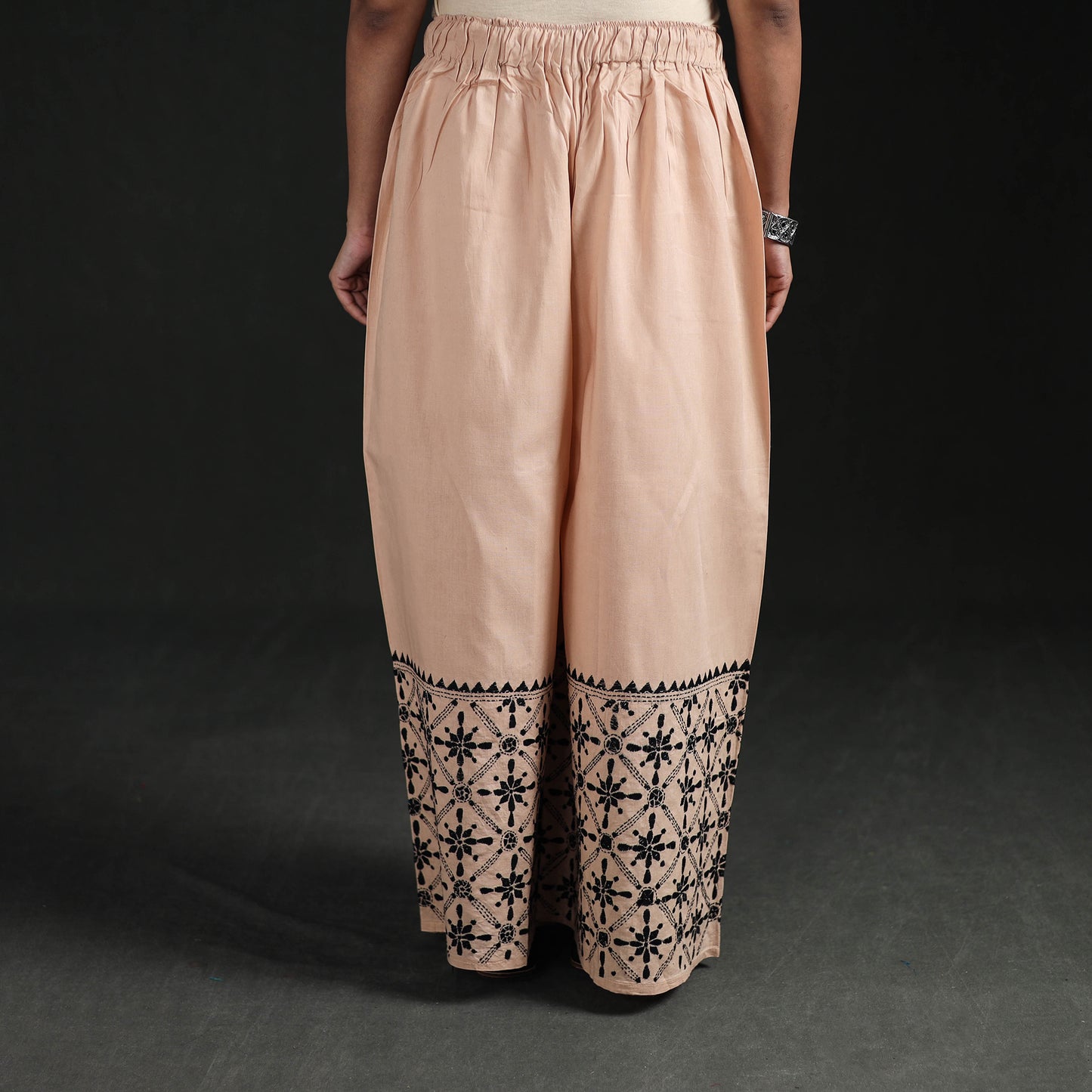 Bengal Kantha Hand Embroidered Cotton Palazzo 61