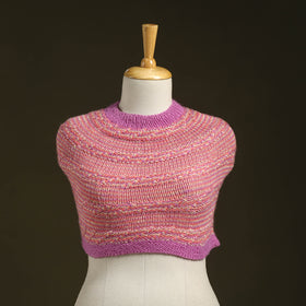 Purple - kumaun hand knitted woollen cowl 15 - handcrafted