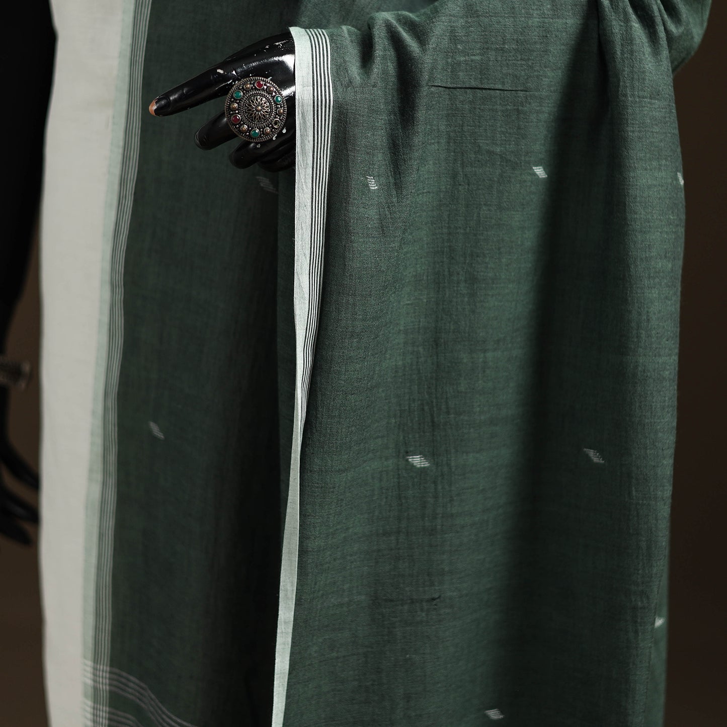 Pure Handloom Cotton Bengal Jamdani Dupatta 06