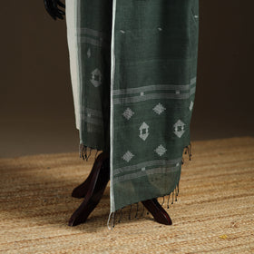 Pure Handloom Cotton Bengal Jamdani Dupatta 06