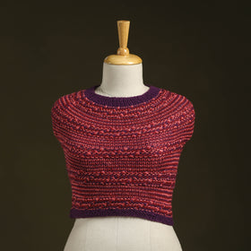 Purple - kumaun hand knitted woollen cowl 18 - handcrafted