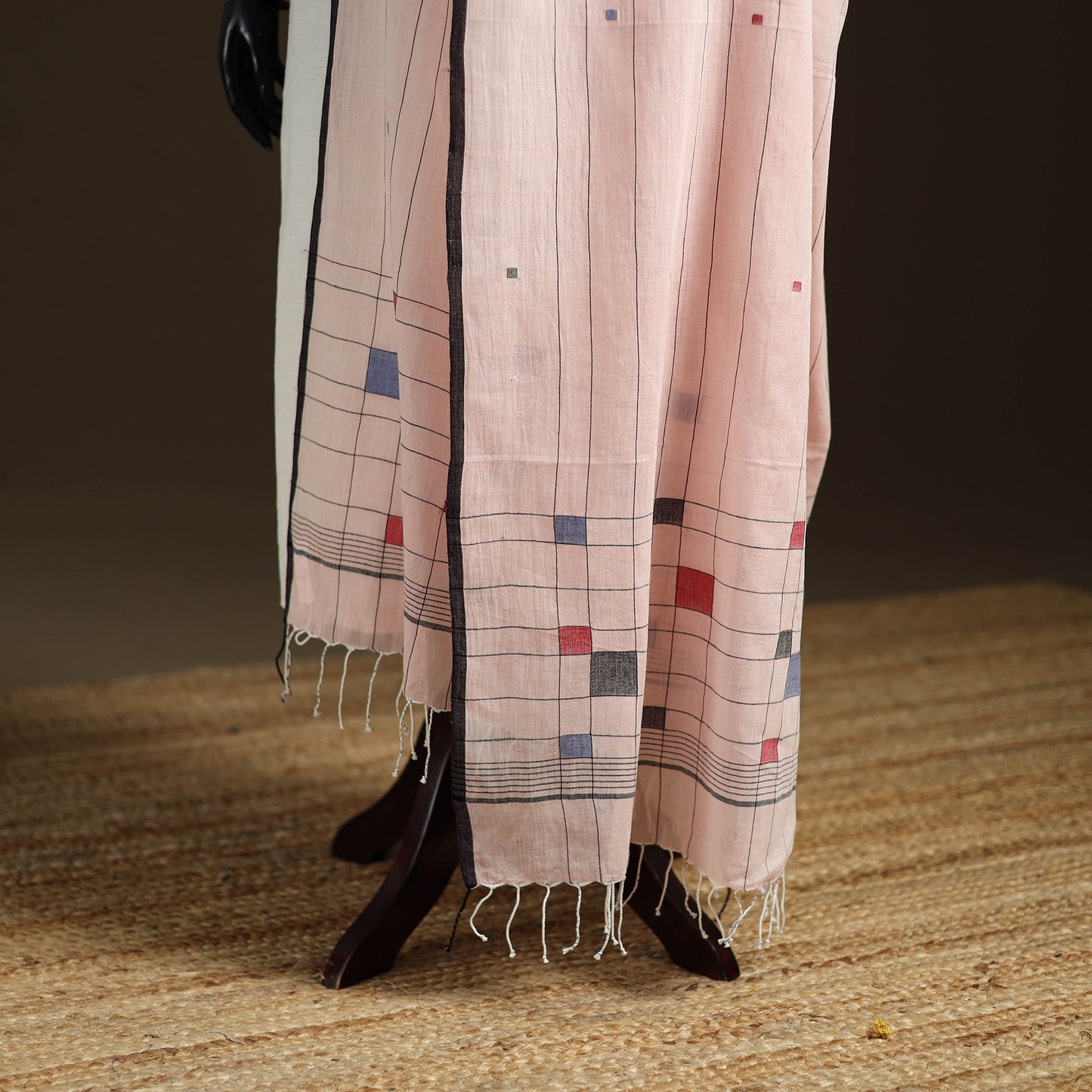 Pure Handloom Cotton Bengal Jamdani Dupatta 07