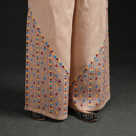 Bengal Kantha Hand Embroidered Cotton Palazzo 64