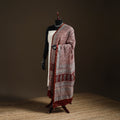 Red - Bagh Hand Block Print Natural Dyed Chanderi Silk Handloom Dupatta 12