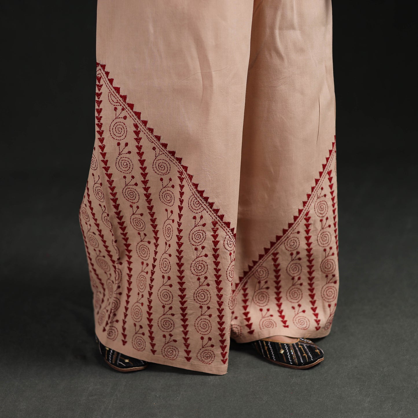 Bengal Kantha Hand Embroidered Cotton Palazzo 65