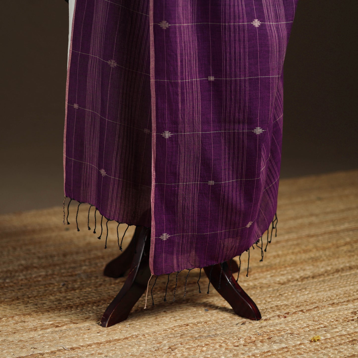 Pure Handloom Cotton Bengal Jamdani Dupatta 09