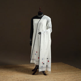Pure Handloom Cotton Bengal Jamdani Dupatta 10