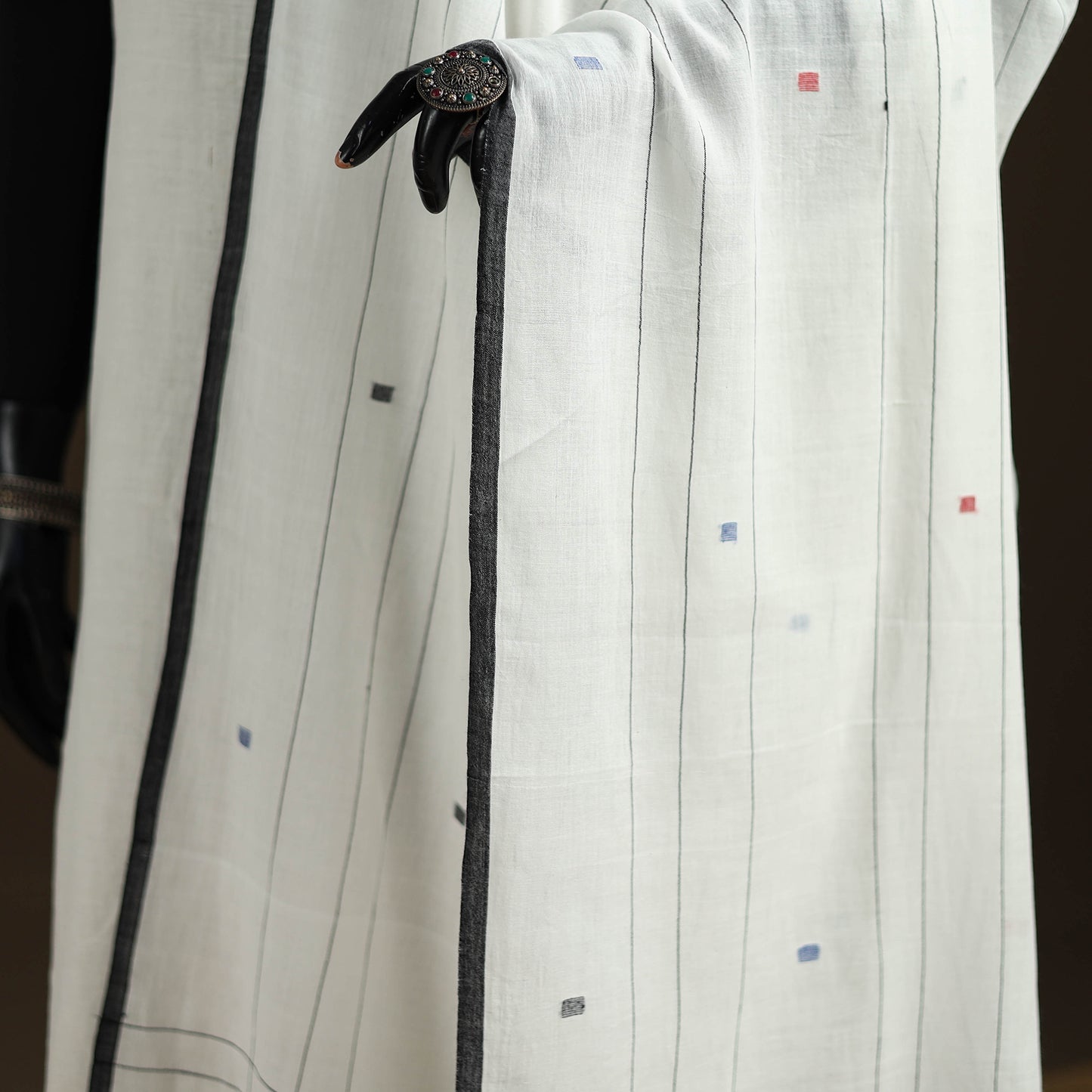 Pure Handloom Cotton Bengal Jamdani Dupatta 10