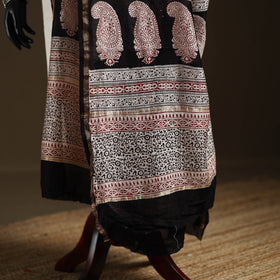 Bagh Hand Block Print Natural Dyed Chanderi Silk Handloom Dupatta 14