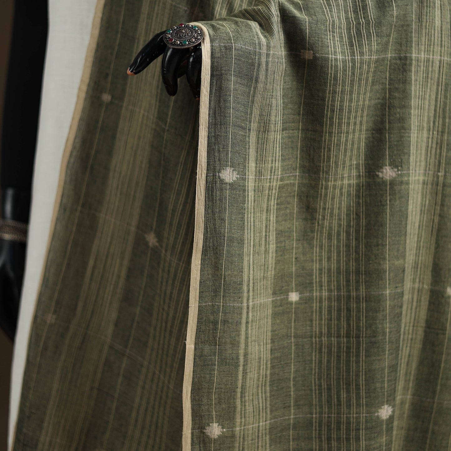 Pure Handloom Cotton Bengal Jamdani Dupatta 11