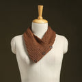 Brown - kumaun hand knitted woollen button cowl 23