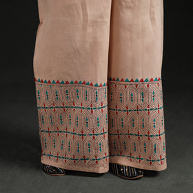 Bengal Kantha Hand Embroidered Cotton Palazzo 66