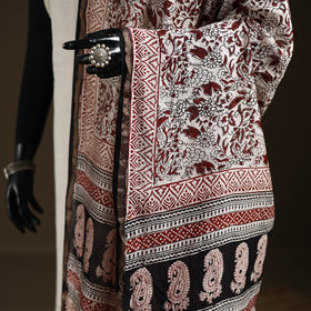 Bagh Hand Block Print Natural Dyed Chanderi Silk Handloom Dupatta 16