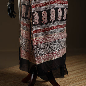 Bagh Hand Block Print Natural Dyed Chanderi Silk Handloom Dupatta 16
