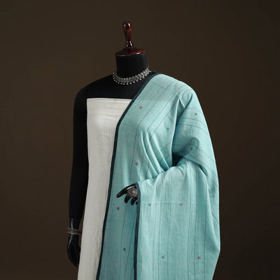 Pure Handloom Cotton Bengal Jamdani Dupatta 13