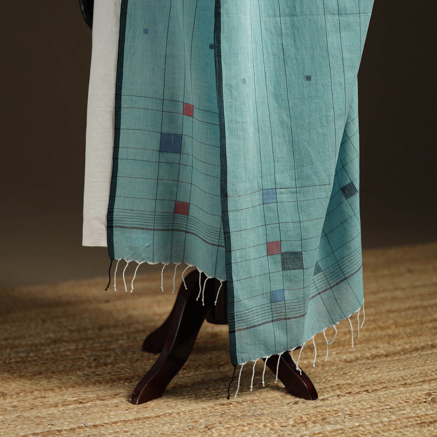 Pure Handloom Cotton Bengal Jamdani Dupatta 13