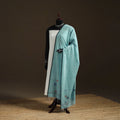 Blue - Pure Handloom Cotton Bengal Jamdani Dupatta 13