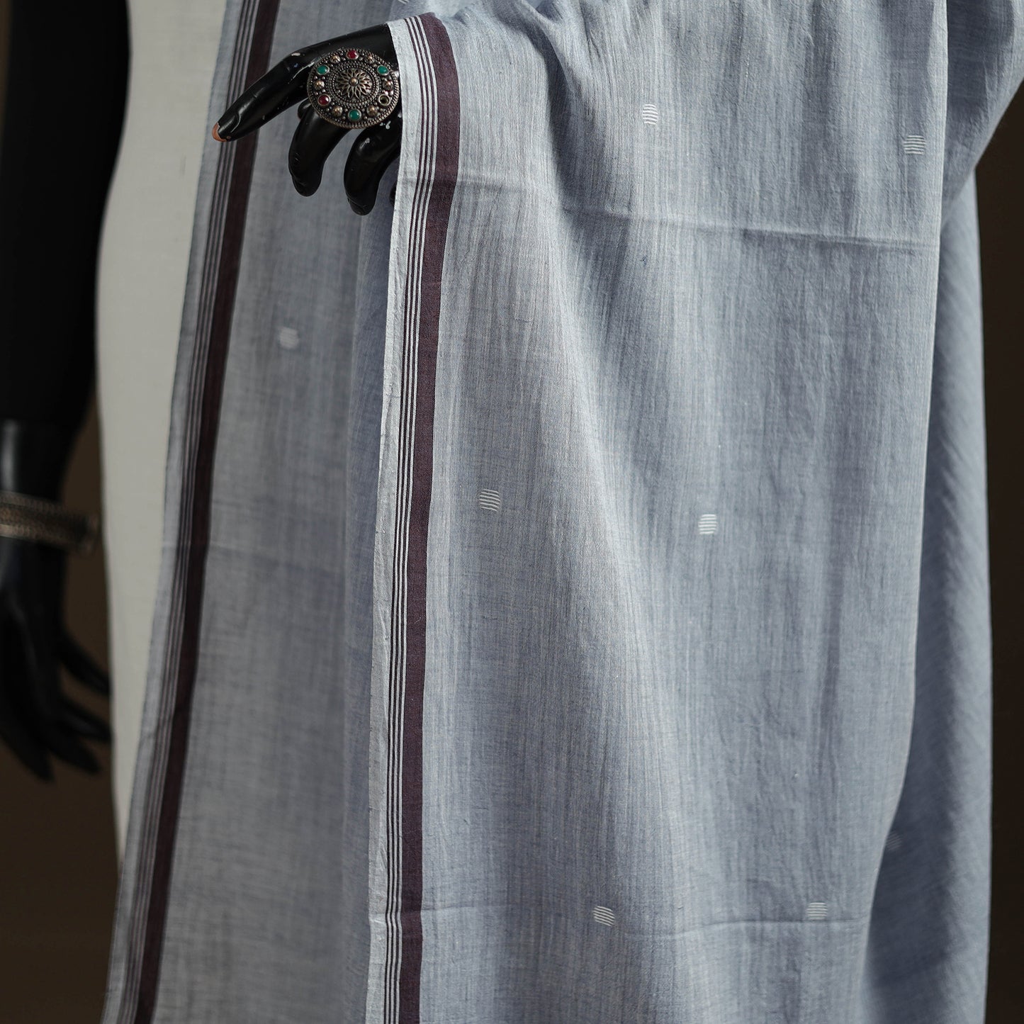 Pure Handloom Cotton Bengal Jamdani Dupatta 15
