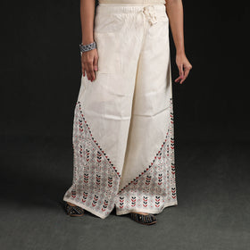 Bengal Kantha Hand Embroidered Cotton Palazzo 69