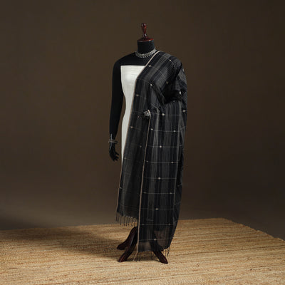 Pure Handloom Cotton Bengal Jamdani Dupatta 16