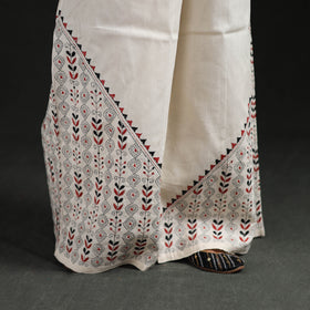 Bengal Kantha Hand Embroidered Cotton Palazzo 69