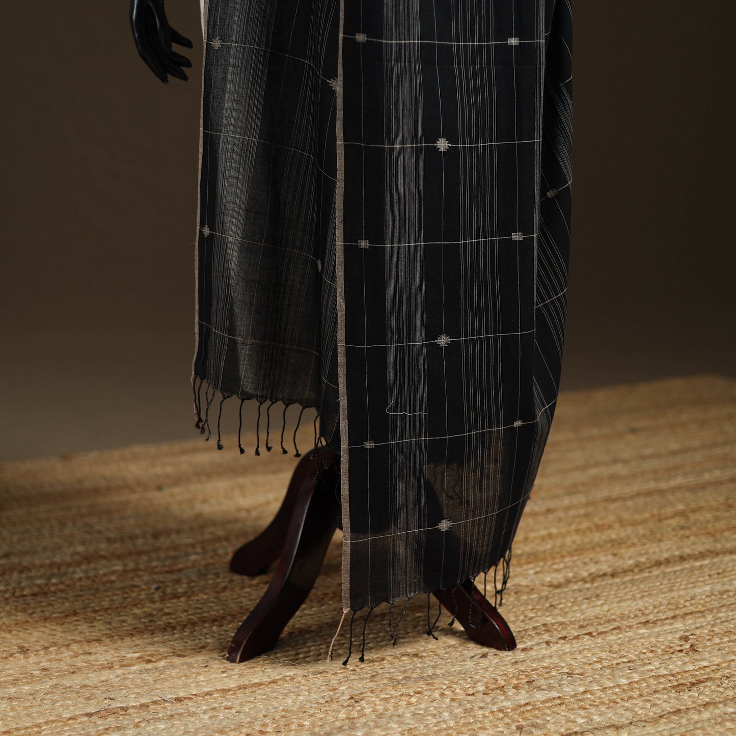 Pure Handloom Cotton Bengal Jamdani Dupatta 16